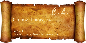 Czencz Ludovika névjegykártya